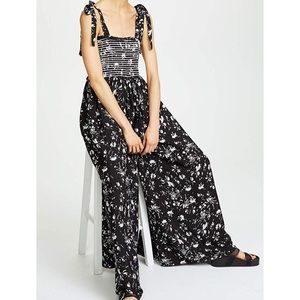 Free People Color My World Floral Jumpsuit